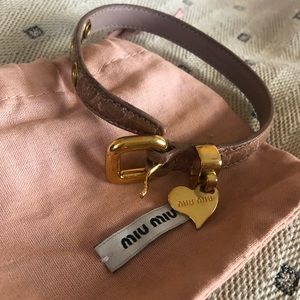 Authentic MIU MIU leather bracelet